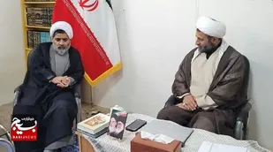 &nbsp;دیدار و گفتگوی حجت الاسلام نوروزی مسئول نمایندگی سپاه حضرت جوادالائمه (ع) و سرهنگ دارابی فرمانده ناحیه مقاومت شیروان با حجت الاسلام غلامی امام جمعه این شهرستان به مناسبت هفته عقیدتی سیاسی و هفته معلم