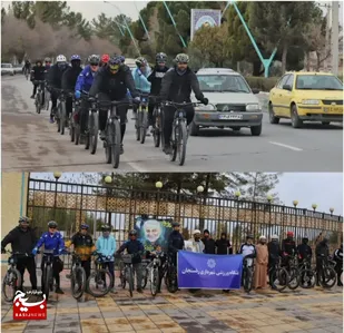 حضور دوچرخه سواران در گلزار شهدای کرمان