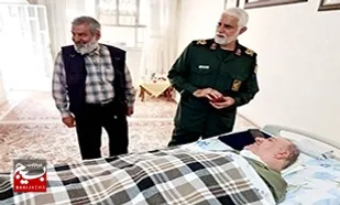 عیادت سردار &laquo;مرادحاجتی&raquo; از &laquo;فتح الله بناری&raquo; جانباز قطع نخاعی خوزستان