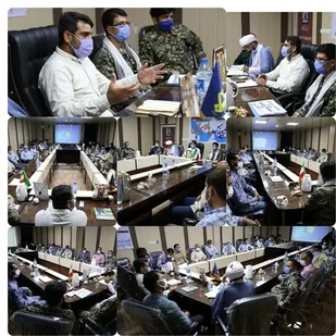 جلسه فرماندهی ناحیه پارسیان با اعضای قرارگاه تحول محلات شهید رجایی