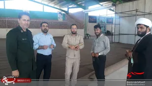بازدید مسئول حوزه نمایندگی ولی فقیه سپاه ناحیه مقاومت بسیج حضرت امیرالمومنین(ع)از محل موکب ابوالفضل شهر ماهان