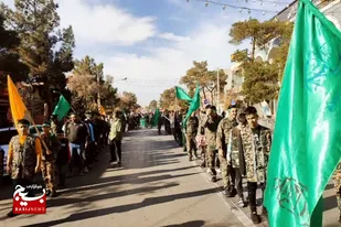 شکوه حضور و صلابت بسیجیان دامغانی در همایش اقتدار بسیج