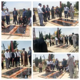 غباروبی مزار شهدا و اقامه نماز وحدت در بخش زرین آباد دهلران&nbsp;