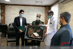 دیدار مدیر آموزش و پرورش چابهار با فرمانده سپاه شهرستان چابهار در هفته تبیین