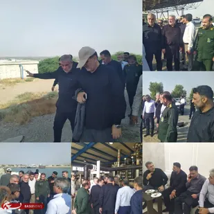بازدید جمعی از نمایندگان مجلس شورای اسلامی و رئیس سازمان مدیریت بحران کشور از شهرستان سیریک