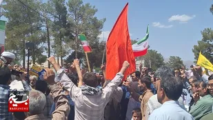 شکوه حضور شکوهمند مردم ولایی شهرستان کاشمر در راهپیمایی نصر و خشم+عکس و فیلم