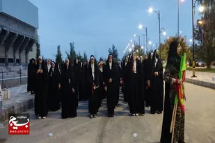 حضور باشکوه گردان خواهران ۵۴۶کوثر  در رژه اقتدار