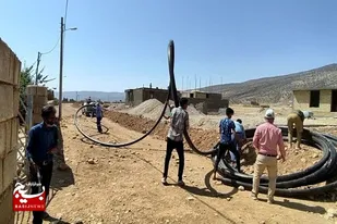 آب&zwnj;رسانی به روستای نوروزان شیراز به همت گروه جهادی شهید قاجاری