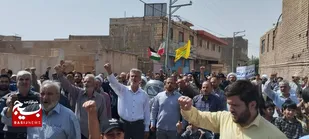 برگزاری راهپیمایی قنواتی ها در حمایت از مردم فلسطین و لبنان