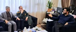 دیدار فرمانده ناحیه مقاومت بسیج بندرماهشهر با قائم&zwnj;مقام سازمان تأمین اجتماعی کشور