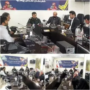 نشست هم اندیشی فرمانده سپاه پیشوا با اعضای قرارگاه شهیدامانی و بسیج اصناف