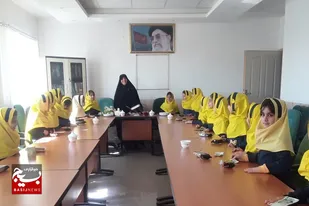 دیدار جمعی از دانش&zwnj;آموزان با مسئول بسیج جامعه زنان سپاه رزن