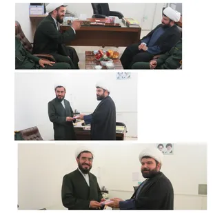 دیدار مسئول دفتر نمایندگی سپاه هندیجان با مسئول عقیدتی سیاسی فرماندهی انتظامی شهرستان