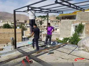 ساخت واحد مسکونی برای خانواده نیازمند در منطقه حصار توسط جهادگران حوزه ۱۲۱ شهید باکری