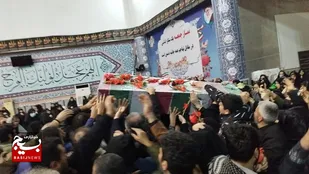 مراسم وادع با یک شهید خوشنام در محمودآباد برگزار شد