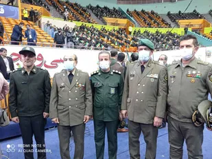 حضور مسئول سازمان ورزش بسیج در اختتامیه مسابقات کشتی نظامیان جهان(سیزم) + عکس