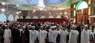 طلاب بسیجی اهوازی کفن پوش شدند