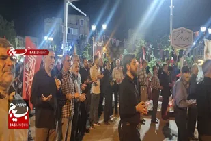 تجمع شبانه مردم انقلابی در بهار برگزار شد