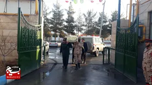 استقبال ازپیکر پاک شهید گمنام در ناحیه مقاومت بسیج حضرت امیرالمومنین(علیه السلام)