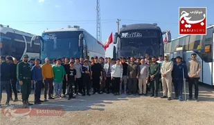 حضور سرهنگ دوم پاسدار محسن رحیمی فرمانده سپاه شهرستان فیروزکوه در جمع کاروان راهیان نور دانش آموزی در جنوب کشور