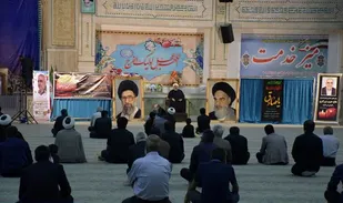 مراسم شهادت امام جعفر صادق (ع) در مصلی آیت ا.. اعرافی میبد