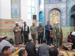 تجلیل از بسیجیان نمونه شهرستان در نمازجمعه شاهرود