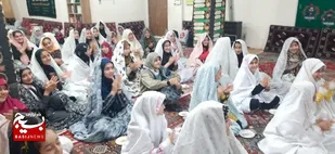 آئین اعتکاف حسنی با حضور نوجوانان دهه هشتادی در نکا