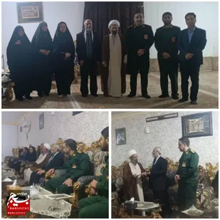 دیدار فرمانده ناحیه هامون با جانباز سرافراز دوران دفاع مقدس