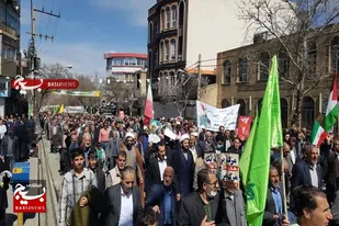 راهپیمایی مردم تویسرکان در روز قدس