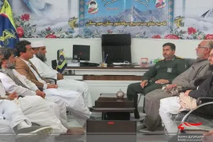 ديدار امام جمعه معتمدین و شهردار شهر آشار با فرمانده سپاه مهرستان