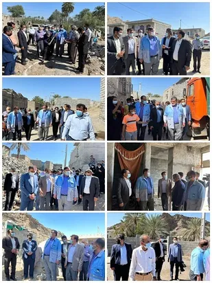 عملیات اجرایی ساخت واحدهای مسکونی آسیب دیده از سیل در شهرستان میناب آغاز شد
