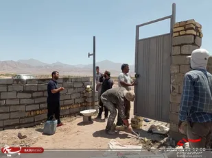 ساخت منزل مسکونی برای نیازمندان حسین آباد کرمان