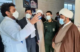 بازدید امام جمعه و مدیر آموزش وپرورش پیشوا از اردوی جهادی پزشکی در قلعه سین