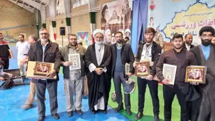 درخشش مسئول بسیج طلاب استان چهارمحال و بختیاری در مسابقات ورزشی روحانیون شاغل در سپاه
