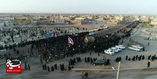 علم بندان و نخل&zwnj;برداری؛ آیینی سنتی مردم رشتخوار در آغاز ماه محرم و روز عاشورا + عکس