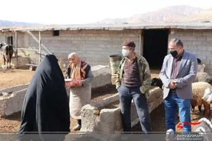 دیدار با تولید کنندگان دام و طیور روستای اروانه در سرخه+ تصاویر