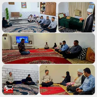 مسئولان شهرستان گتوند با دو خانواده شهید دیدار کردند