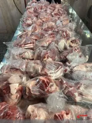 تقدیم 80 بسته گوشت گرم در شهرکرد