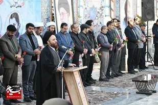 گزارش تصویری آیین غبارروبی گلزار شهدای تربت&zwnj;حیدریه
