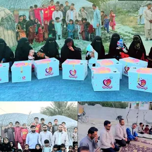 اهدای ۱۰ بسته لبخند مادری در روستای گافر و پارامون بشاگرد