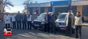 برگزاری اردوی جهادی دامپزشکی و میز خدمت کانون بسیج جامعه کشاورزی، در روستای فشند ساوجبلاغ
