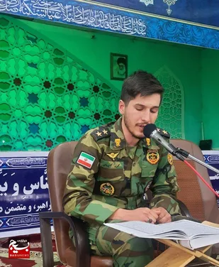 برگزاری محفل انس با قرآن کریم در ناحیه مقاومت بسیج مسجدسلیمان