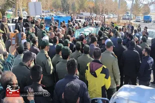 مراسم تشییع پیکر خواهر پاسدار مریم نظری در ملایر