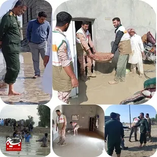سیل در منطقه لیردف جاسک  ۵۰ خانه را زیر آب برد