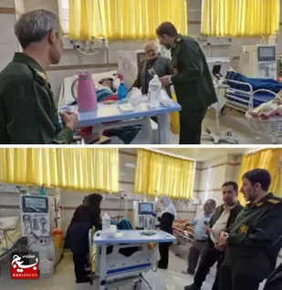 تجلیل فرمانده سپاه ناحیه تاکستان از فرشتگان سفیدپوش بیمارستان شفا