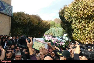 پیکر شهید محسن خزایی در مسجد بلال تشییع شد + تصاویر