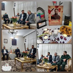 دیدار کارمندان بسیجی با خانواده شهدای مدافع امنیت