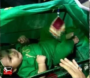 شیرخوارگان حسینی به یاد حضرت علی اصغر علیه السلام به میدان آمدند