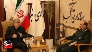 دیدار فرمانده و مسئول نمایندگی ولی فقیه در سپاه امام حسن مجتبی (ع)، با استاندار البرز