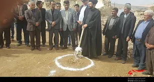 کلنگ رنی حسینیه حضرت ابوالفضل العباس(ع) قلعه سوخته
